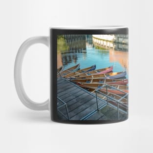 Canoes for a pub crawl on the River Wensum in Norwich Mug